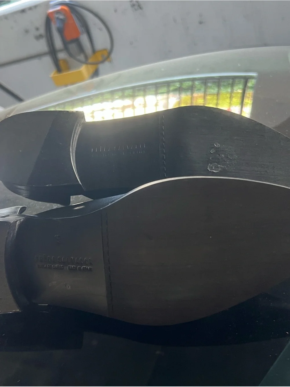 Black Leather Slip-On Loafers - Women’s